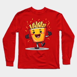 kawaii french fries T-Shirt cute ,potatofood Long Sleeve T-Shirt